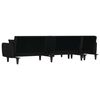 vidaXL Schlafsofa in L-Form Schwarz 275x140x70 cm Stoff