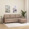 vidaXL 3-Sitzer-Sofa mit Hocker Cappuccino-Braun 180 cm Kunstleder