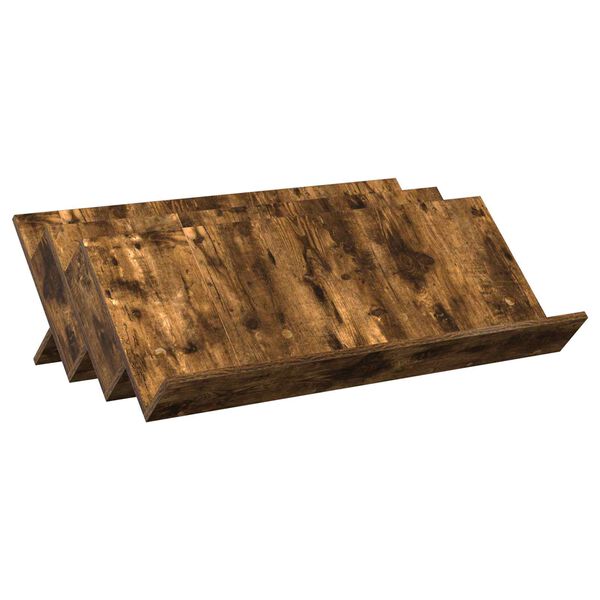 vidaXL Magazinregal Ger&auml;ucherte Eiche 90 x 53 x 28,5 cm Holzwerkstoff