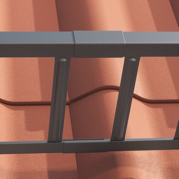 vidaXL Dachschneeschild Anthrazit 600 x 2,5 x 20 cm Stahl