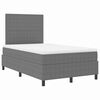 vidaXL Boxspringbett Hellgrau und Wei&szlig; 120 x 200 cm Cordstoff