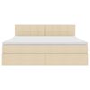 vidaXL Aufbewahrungsbett mit Matratze Creme 160 x 200 cm Holzwerkstoff