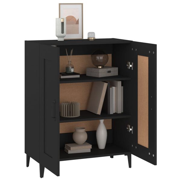 vidaXL Sideboard Schwarz 69,5x34x90 cm Holzwerkstoff
