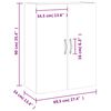 vidaXL Wandschrank Betongrau 69,5x34x90 cm
