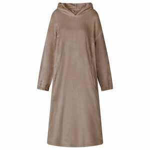 vidaXL Decken-Hoodie Kamel S Flanell