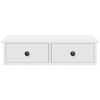 vidaXL Wandregal mit Schubladen Wei&szlig; 60x28x15 cm Holzwerkstoff