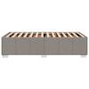 vidaXL Bettgestell ohne Matratze Taupe 90x200 cm Stoff