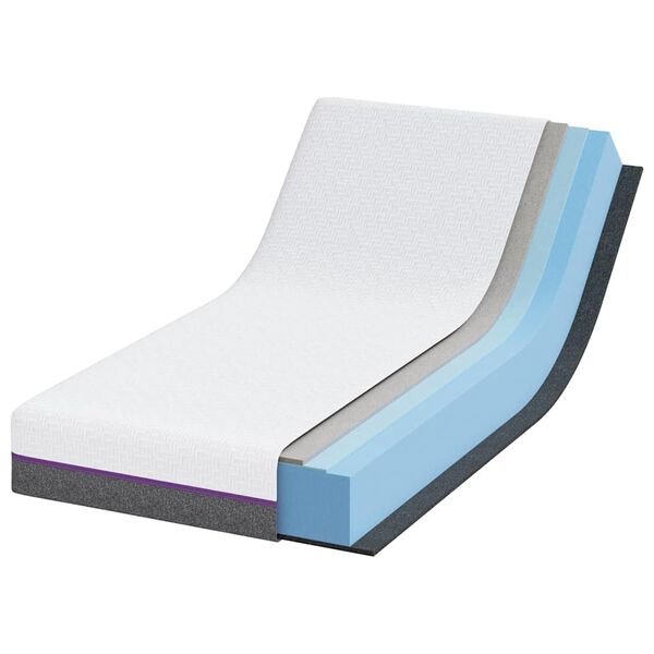 vidaXL Matratze Wei&szlig; und Grau 80 x 160 cm Jacquard-Stoff