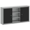 vidaXL Werkzeugschrank mit Regal Schwarz und Grau 100 x 20 x 55 cm