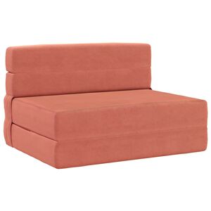 vidaXL Klappsofa Bett Rot-Orange 190 x 70 x 15 cm Cordstoff