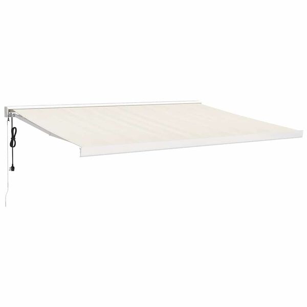 vidaXL Markise Einziehbar Creme 4,5x3 m Stoff und Aluminium