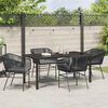 vidaXL Garten Essgruppe 5 pcs Schwarz Pulverbeschichteter Stahl