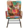 vidaXL Schaukelsessel Mehrfarbig Patchwork Canvas