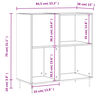 vidaXL Plattenschrank Wei&szlig; 84,5x38x89 cm Holzwerkstoff