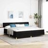 vidaXL Boxspringbett mit Matratze Schwarz 200 x 200 cm Stoff