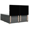 vidaXL Boxspringbett mit Matratze Dunkelgrau 200x200 cm Stoff