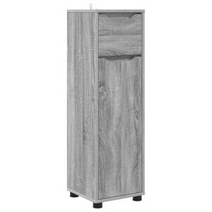 vidaXL Badezimmerschrank mit Regal Graues Sonoma 30,5 x 30 x 101 cm