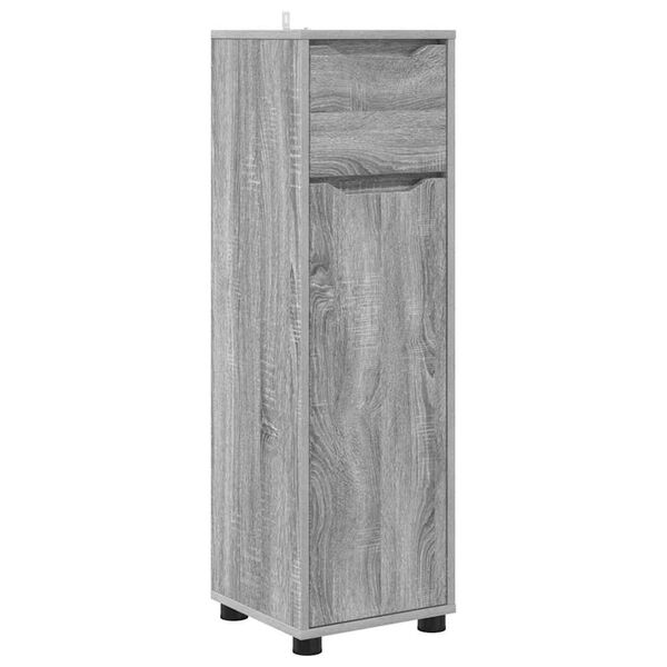 vidaXL Badezimmerschrank mit Regal Graues Sonoma 30,5 x 30 x 101 cm