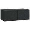 vidaXL Wandmontierter TV-Schrank 98 x 31 cm Schwarz Holzwerkstoff