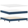 vidaXL Boxspringbett mit Matratze mit Kopfteil Blau 180 x 200 cm Stoff