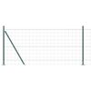 vidaXL Euro-Zaun mit Betonsockel 10 x 1 m PVC-beschichteter Stahl Gr&uuml;n