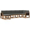 vidaXL Outdoor-Sofagarnitur 7 stk. 7-Sitzer Natur und Anthrazit