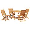 vidaXL Garten Essgruppe 5 stk. Braun Massivholz Akazie