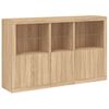 vidaXL Sideboard mit LED-Leuchten Sonoma-Eiche 162x37x100 cm