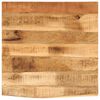 vidaXL Tischplatte 60x60x2,5 cm Baumkante Massivholz Raues Mangoholz