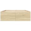 vidaXL Bettgestell Sonoma-Eiche 140x200 cm Holzwerkstoff