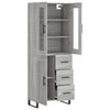 vidaXL Highboard Grau Sonoma 69,5x34x180 cm Holzwerkstoff