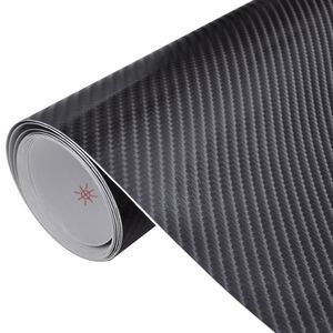 vidaXL Autofolien 2 Stk. 4D Schwarz 100x150 cm+50x150 cm