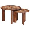 vidaXL Nesting-Couchtische 2 Stk. Mehrfarbig &Oslash; 50 x 40 cm