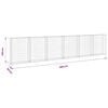 vidaXL Gabionenwand mit Abdeckung Verzinkter Stahl 300x30x100 cm
