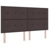 vidaXL H&ouml;henverstellbares Kopfteil Dunkelbraun 180 cm Stoff