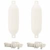 vidaXL Bootsfender 2 Stk. &Oslash; 16 x 58 cm Wei&szlig; PVC