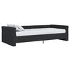 vidaXL Tagesbett mit Matratze USB Schwarz Stoff 90x200 cm