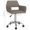vidaXL Esszimmerstuhl Drehbar Taupe Stoff