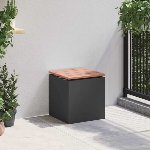 vidaXL Gartenbank Schwarz 40 x 40 x 43 cm