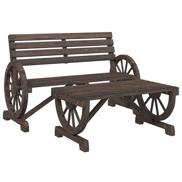 vidaXL 4-tlg. Garten-Lounge-Set Massivholz Tanne