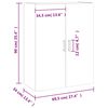 vidaXL Wandschrank Grau Sonoma 69,5x34x90 cm