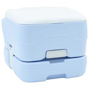 vidaXL Camping-Toilette Helles Blau und Wei&szlig; 41,5 x 36,5 x 30 cm