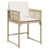 vidaXL 13-tlg. Garten-Essgruppe mit Kissen Beige Poly Rattan