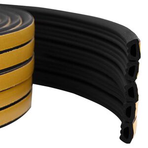 vidaXL Selbstklebende Fensterdichtung Schwarz 10 x 6 mm 12 m