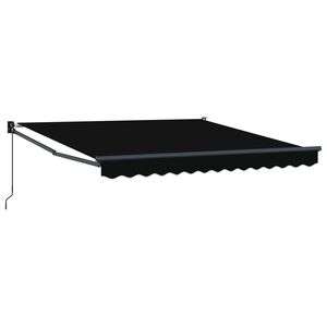 vidaXL Einziehbare Markise Schwarz 350 x 250 cm