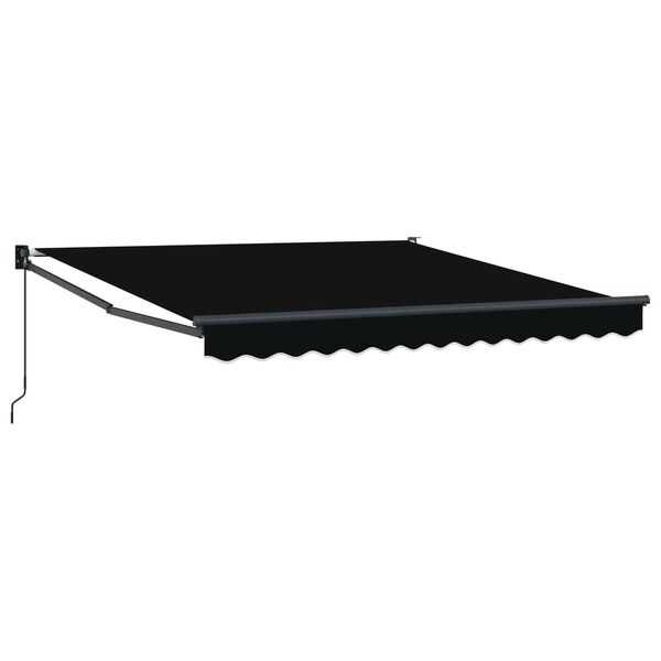 vidaXL Einziehbare Markise Schwarz 350 x 250 cm
