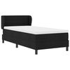 vidaXL Boxspringbett mit Matratze Schwarz 90 x 190 cm Stoff