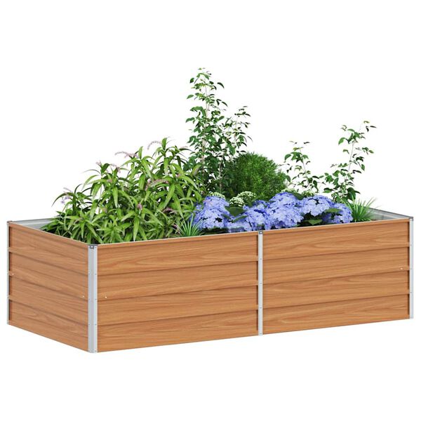 vidaXL Garten-Hochbeet 160x80x45 cm Verzinkter Stahl Silber