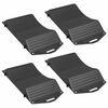 vidaXL Reifenauflagen4 Stk. Schwarz 44 x 20 x 4 cm PP