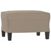 vidaXL 3-Sitzer-Sofa mit Hocker Taupe 180 cm Mikrofasergewebe